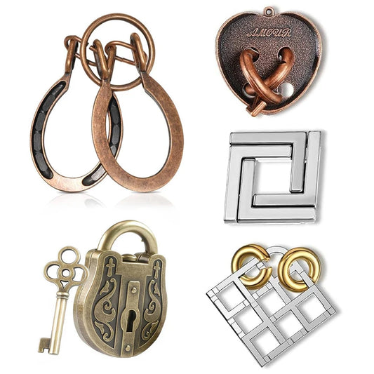 Classique IQ métal Puzzle casse Tete jouets éducatifs jeux ments pour adultes enfants nouveauté cadeaux Juegos De Inteligencia