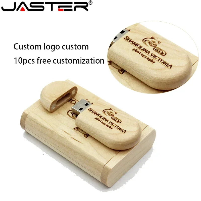 clé USB JASTER en bois graver