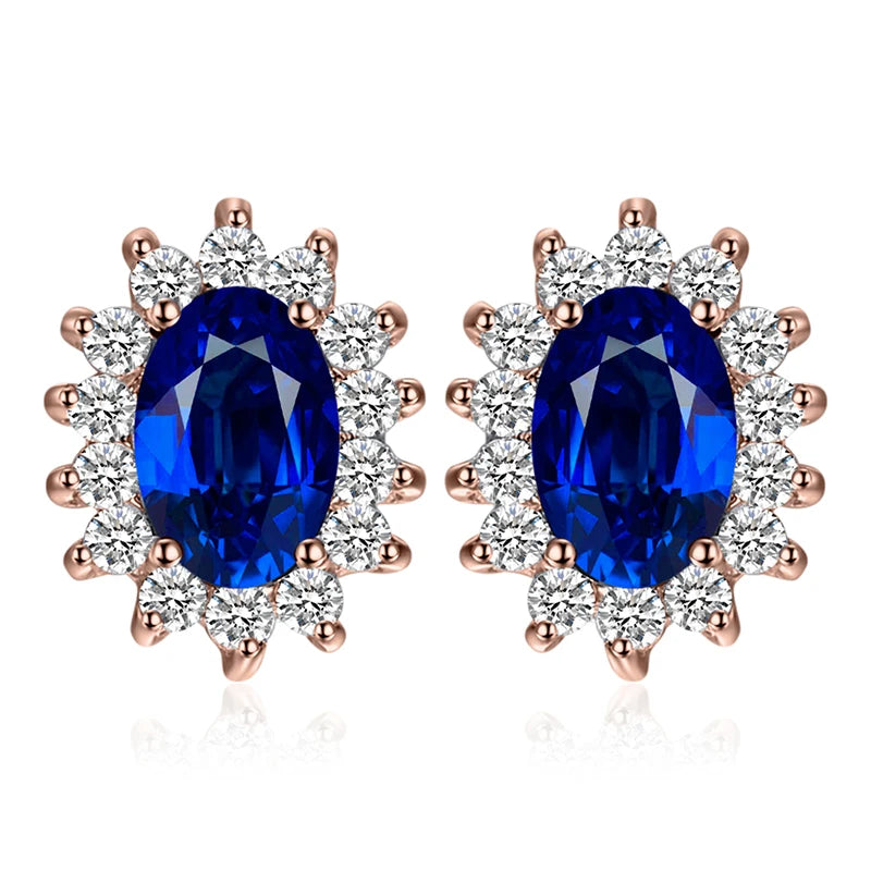 JewelryPalace – boucles d'oreilles en argent Sterling 925, saphir bleu, rubis, améthyste naturelle, grenat, péridot, topaze,