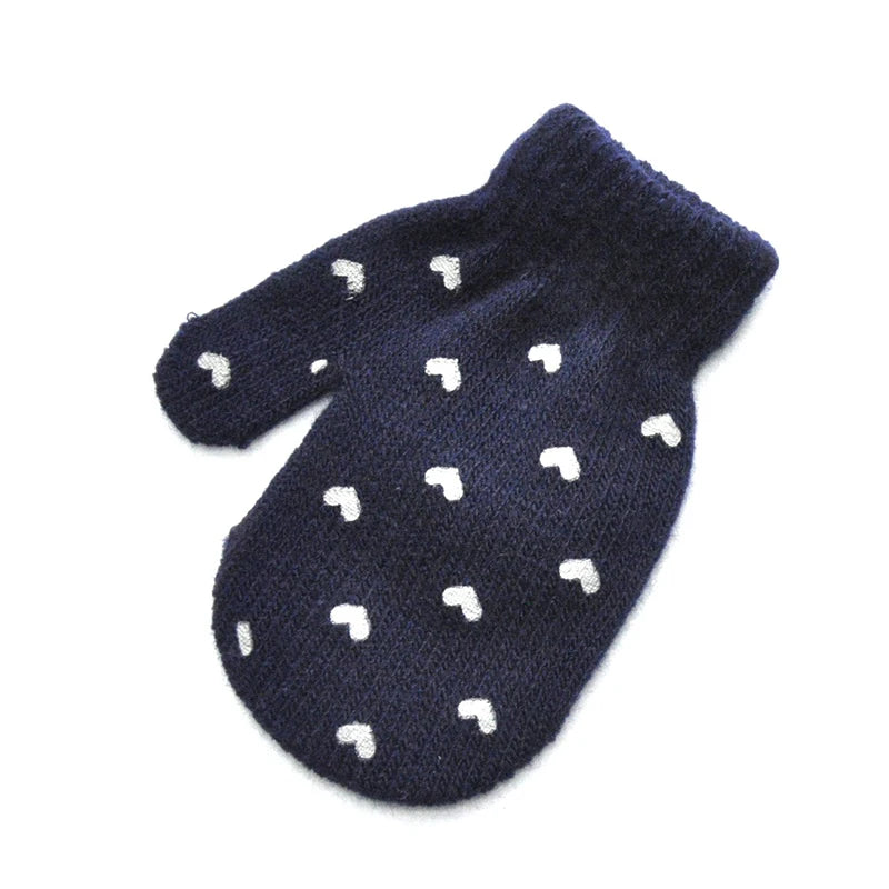 Gants d'hiver chauds pour bébés de 1 à 4 ans, mitaines tricotées en Patchwork, gants à doigts complets pour étudiants de la maternelle