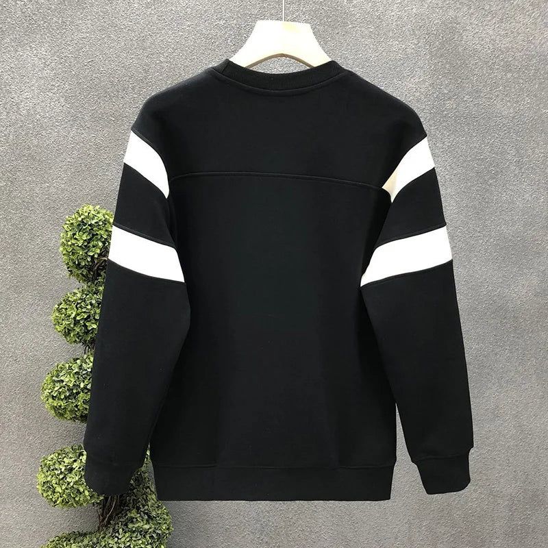Sweat-shirt décontracté à col rond pour hommes, pull à manches longues, haut assressenti, Zones Me, vêtements d'extérieur sportifs, printemps, automne