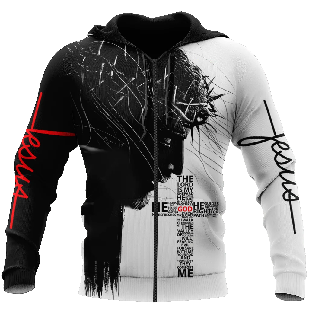 Sweat à capuche à fermeture éclair pour hommes, imprimé croix de jésus en 3D, dieu, Cool, Harajuku, chevaliers templiers, pull à manches longues pour hommes, nouvelle collection automne et hiver
