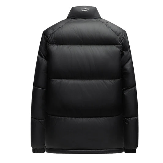 2025 nouvelle veste d'hiver hommes épaissir Parka décontractée coupe ajustée vêtements d'extérieur imperméable chaud couleur unie vêtements d'extérieur col montant manteau