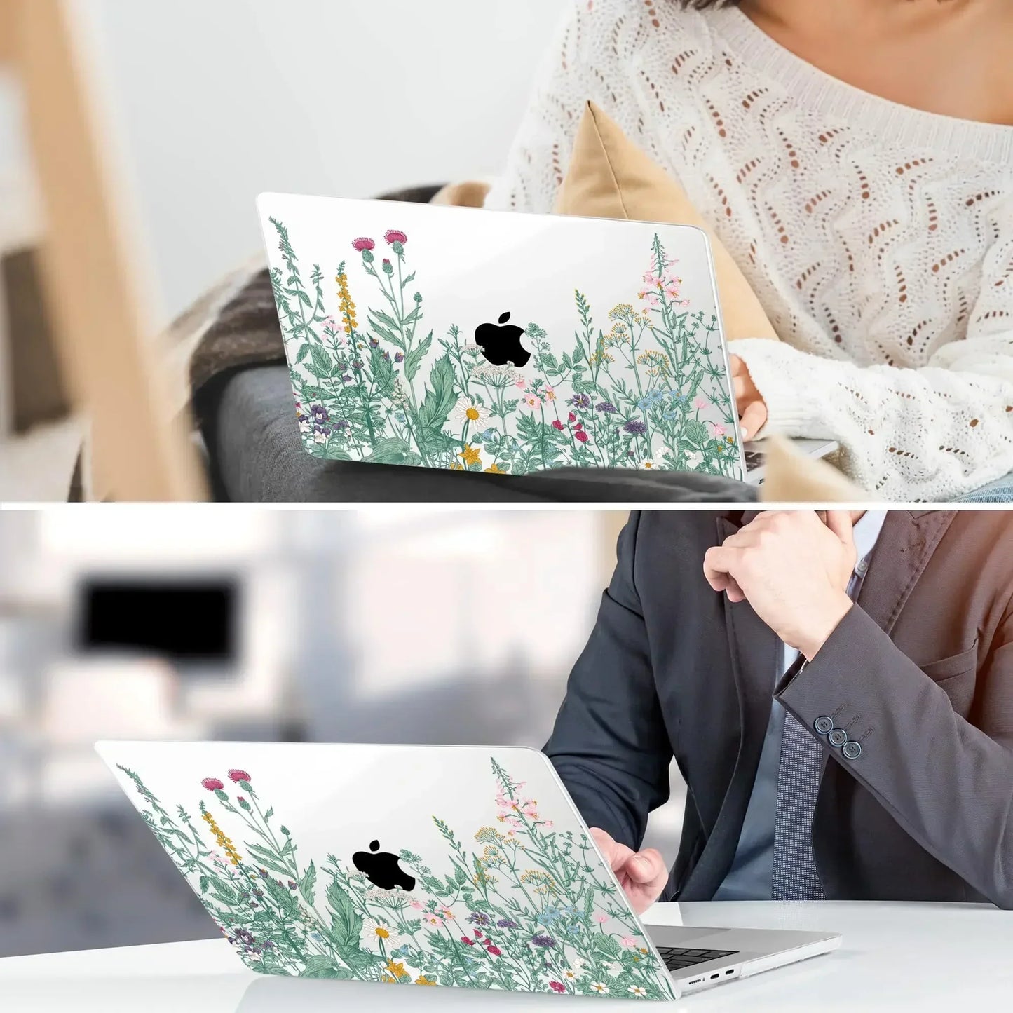 Coque rigide transparente imprimée pour MacBook