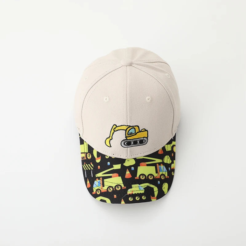 Chapeaux de sport d'été pour bébés de 2 à 8 ans, chapeaux de Baseball pour écoliers, à la mode, brodés avec pelle, pour l'extérieur, 2025