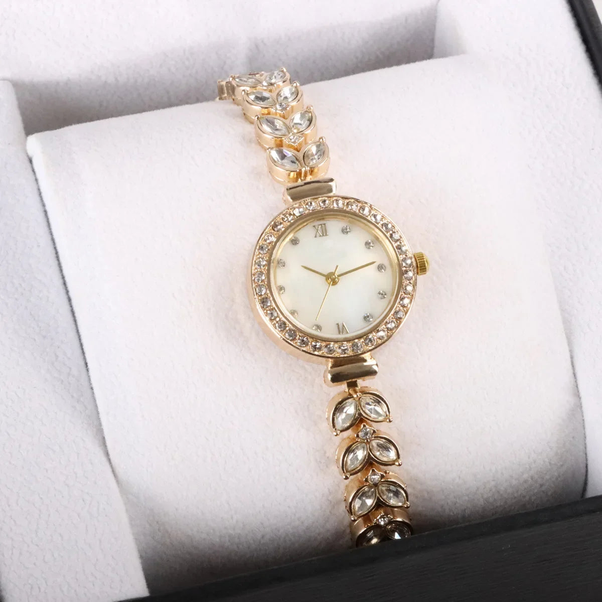 Diamond-Ear-Montres-bracelets à quartz pour femmes,