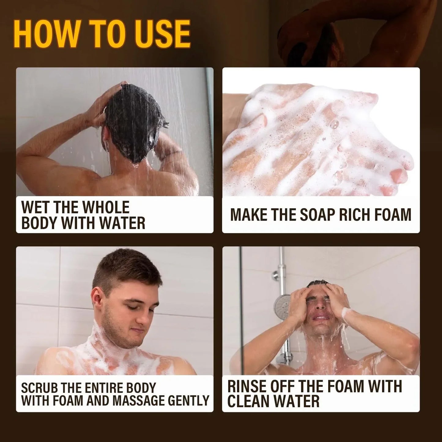 Epimedium Essence Soap 80g Barre de savon de lavage intime pour hommes Savon parfumé masculin Barre de lavage du corps pour parties intimes en profondeur