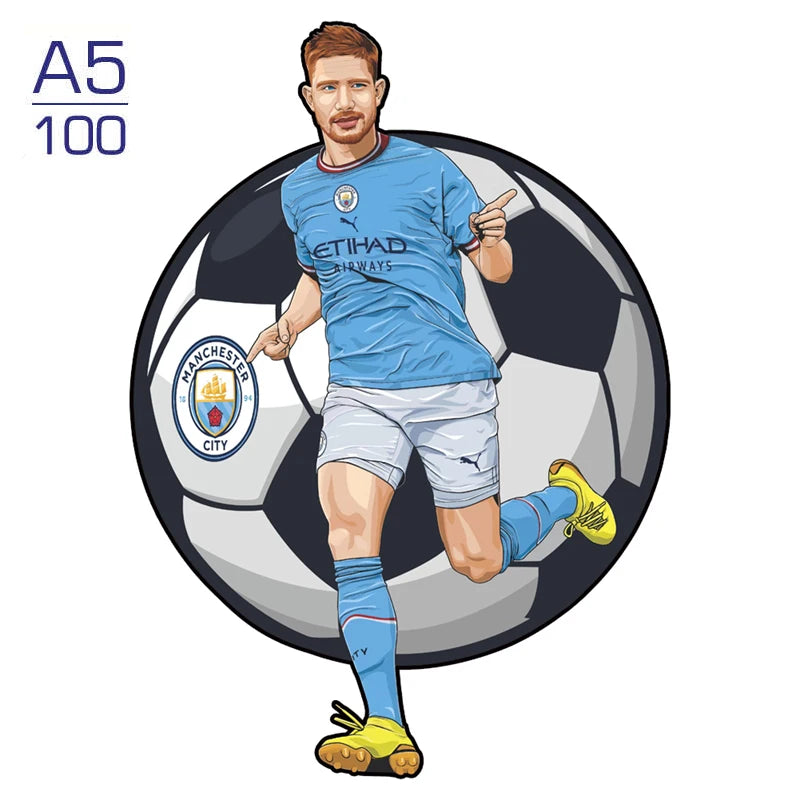 Puzzle étoile de Football Puzzle en bois étoiles de sport Puzzle pour enfants adultes éducatif fabuleux cadeau 300 pièces bricolage Puzzle jouets