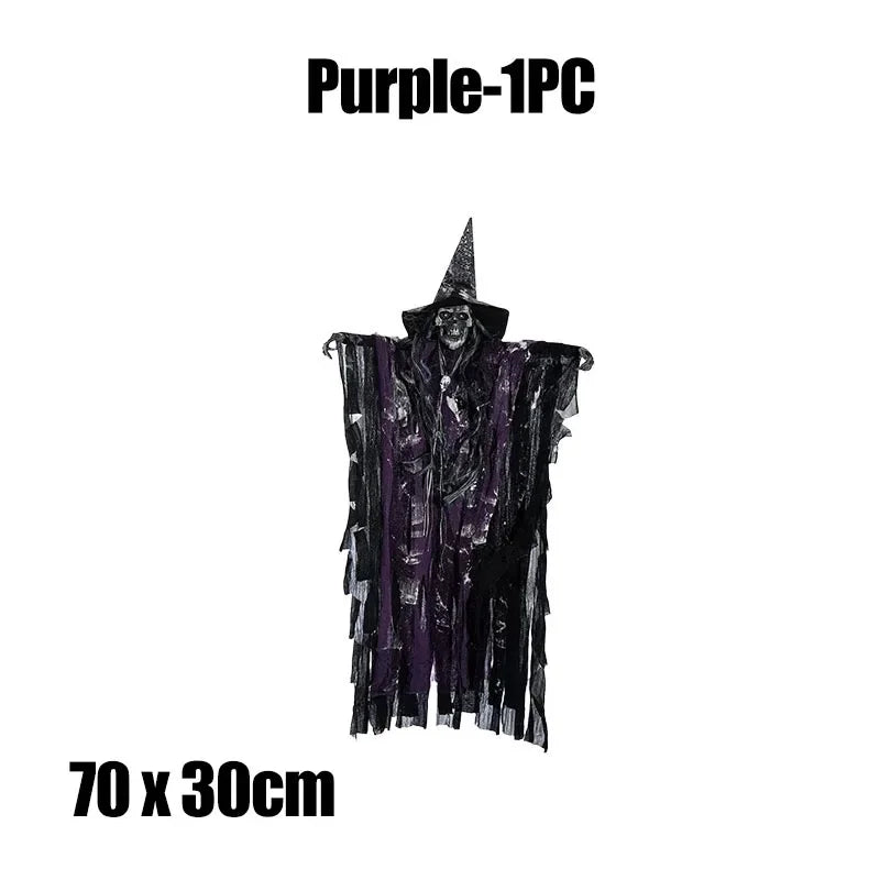 Pendentif Effrayant à Commande Vocale pour Halloween, Crâne, Fantôme, Ornements pour Pelouse, Jardin, ix, Accessoires de Décoration de Maison Hantée