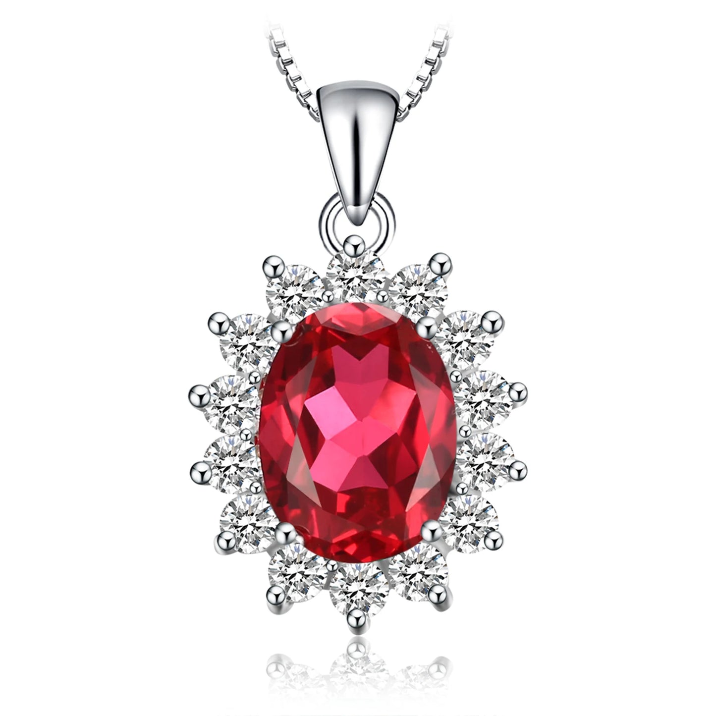 JewelryPalace – collier avec pendentif , en argent Sterling 925, création d'un saphir bleu, rubis, imitation émeraude, sans chaîne