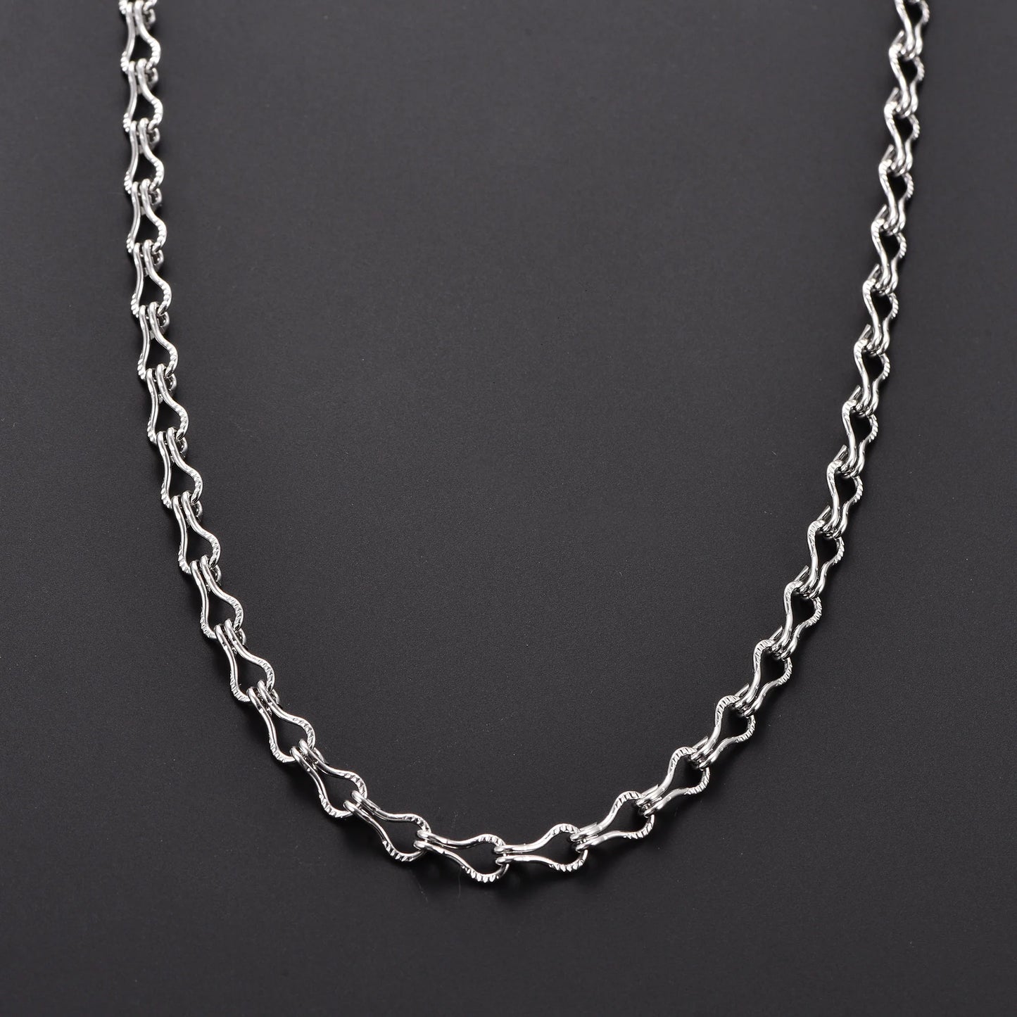 Collier en acier inoxydable pour femmes, chaîne de cou à maillons en forme de guitare, Punk, couleur argent et or, ras du cou, bijoux en métal, 4.6mm