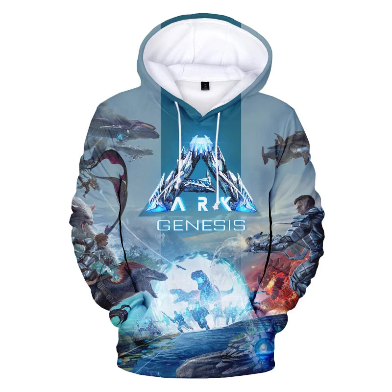 ARK Genesis-Sweats à capuche College en 3D pour hommes, Streetwear Harajuku, Pull Respzed, Sweats à capuche décontractés, Mode pour garçons, Nouveau, 2023