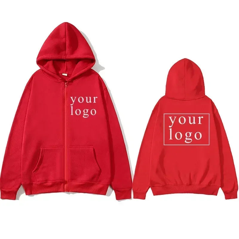 Cardigan à fermeture éclair DIY pour hommes et femmes, nouvelle mode 2025, votre propre design, logo/image de marque, personnalisation personnalisée à tout moment,