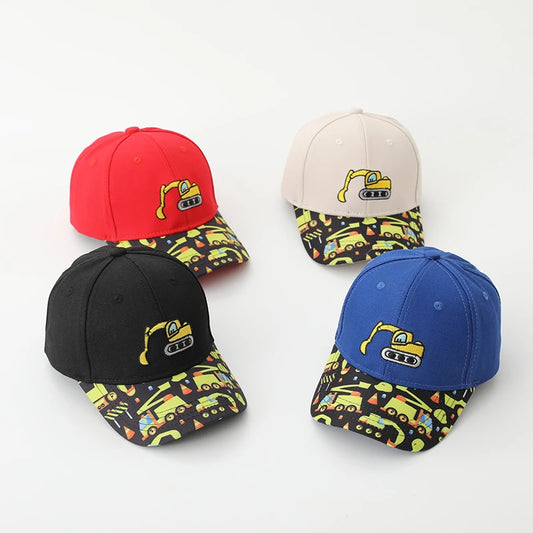 Chapeaux de sport d'été pour bébés de 2 à 8 ans, chapeaux de Baseball pour écoliers, à la mode, brodés avec pelle, pour l'extérieur, 2025