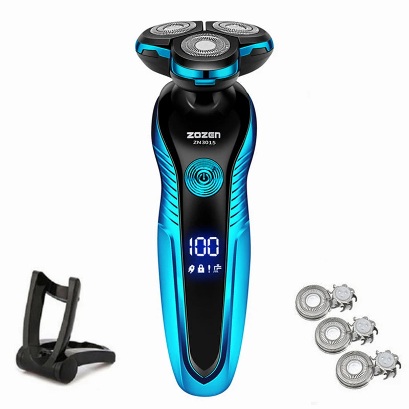 ZOZEN rasoir électrique rasoir électrique Rechargeable tondeuse à cheveux coupe Machine à raser pour hommes tondeuse à barbe humide-sec double usage