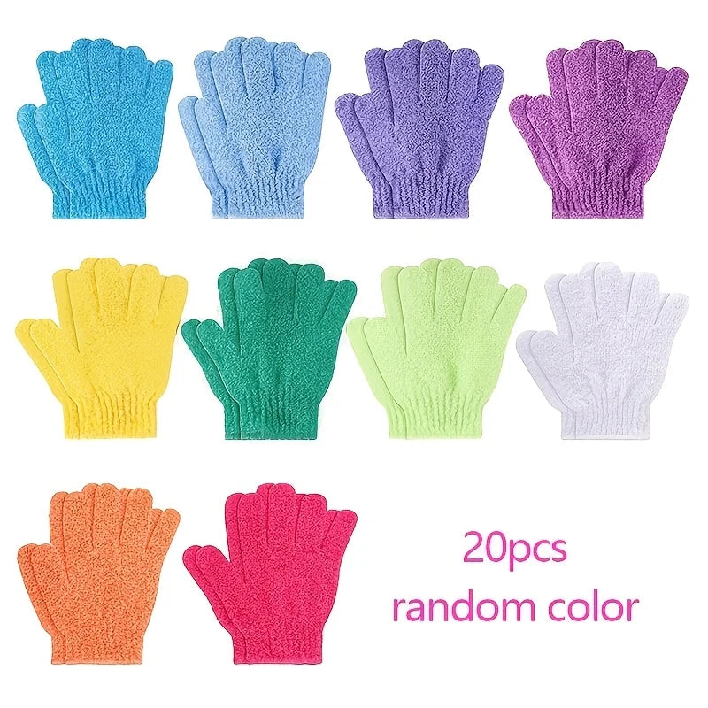serviettes de bain domestiques à cinq doigts. Le matériau en nylon est durable. Mousse Dense et riche. Soyez utilisé des deux côtés pour un exfoliant facile
