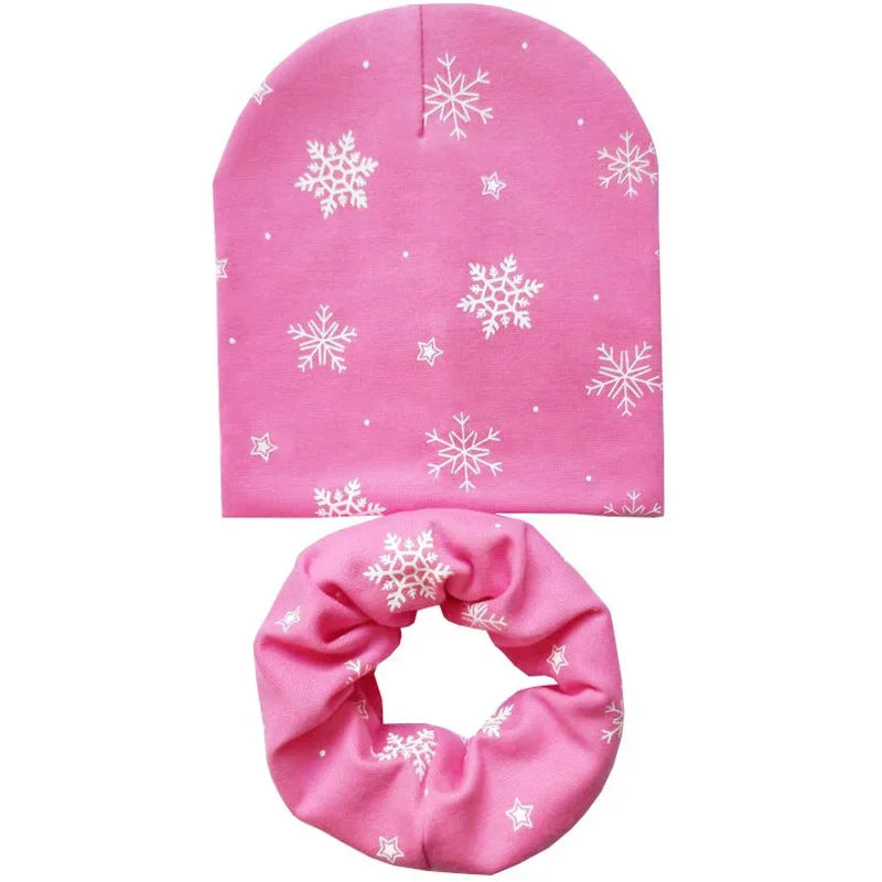 Chapeau en coton imprimé étoile pour bébé, casquette pour tout-petits, écharpe pour bébé, bonnet pour enfants, chapeaux pour garçons et filles, automne et hiver