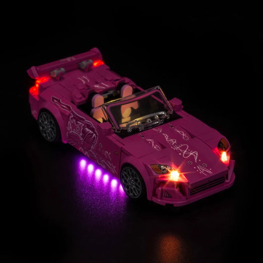 Ensemble d'éclairage LED Lazishi 77241, adapté au cadeau d'éclairage 2 Fast 2 Furious Honda S2000 (hors blocs de construction)