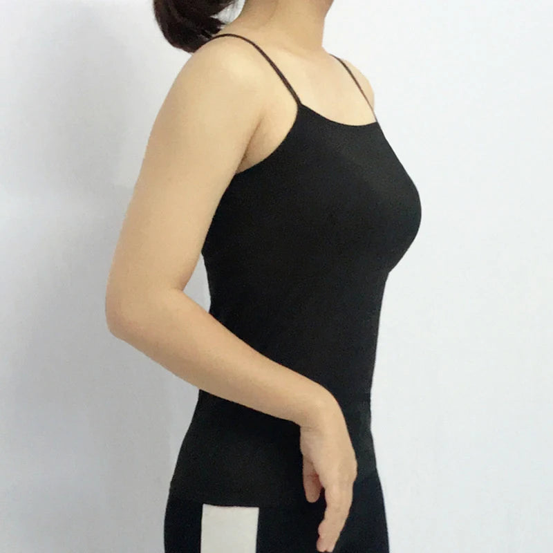 Précieux haut d'été sexy pour femme, t-shirt en fibre, fitness, sport, glaçure simple, document solide, caraco fin pour femme, polyvalent, undie, grande taille
