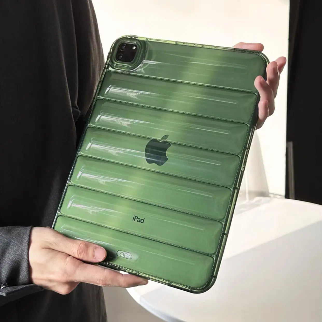 Puffer Bumper Case pour iPad Pro, Doudoune, Juste transparente, Étui souple, iPad Pro 11, 12.9, M2, 2022, 10.9, 10e, Air 4, 5, 12.9, 2018, 2020, 2021