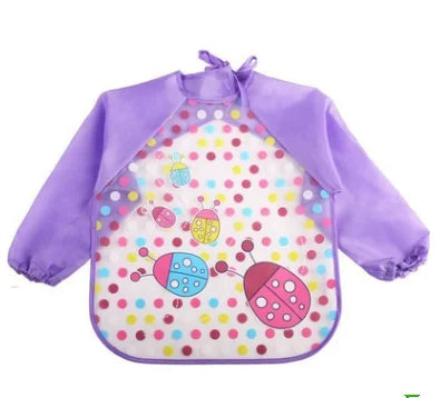 Bavoirs imperméables à manches longues pour bébé, mignon, tablier d'alimentation pour enfants, bavoir, peinture de rots, dessin, vêtements doux pour tout-petits, Bandana