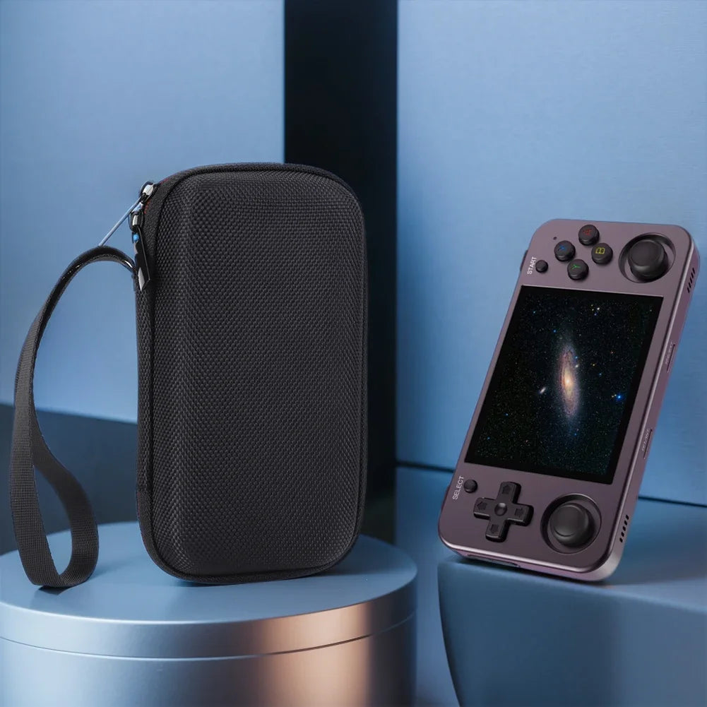 Hard Carrying Case for ANBER Alfred Retro Game Console Travel Storage Holder with SD Card Mesh Bag Portable Bag RG35XX H RG353M