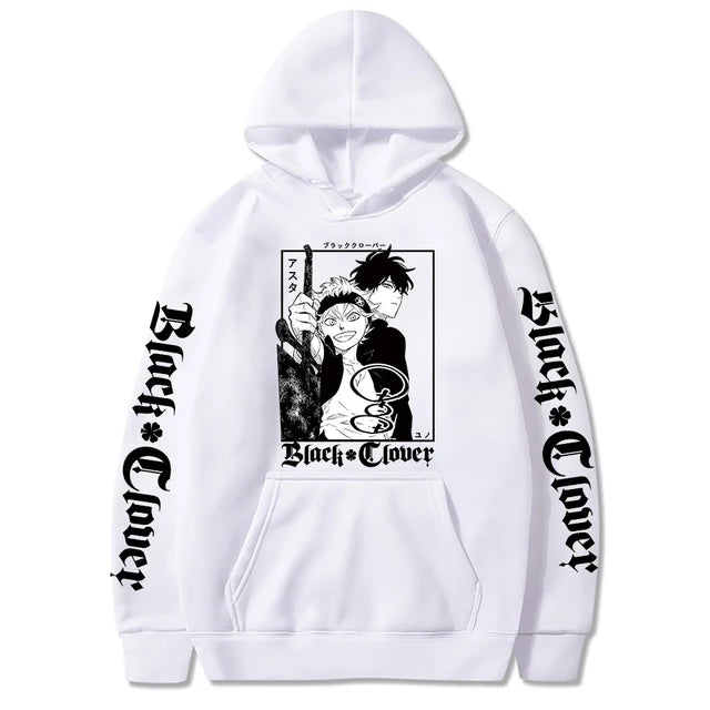 Sweat-shirt à capuche avec emblème de l'escouade de taureaux noirs, dessin animé Yami Asta, chevaliers magiques, pour hommes et femmes, décontracté, Harajuku, Streetwear