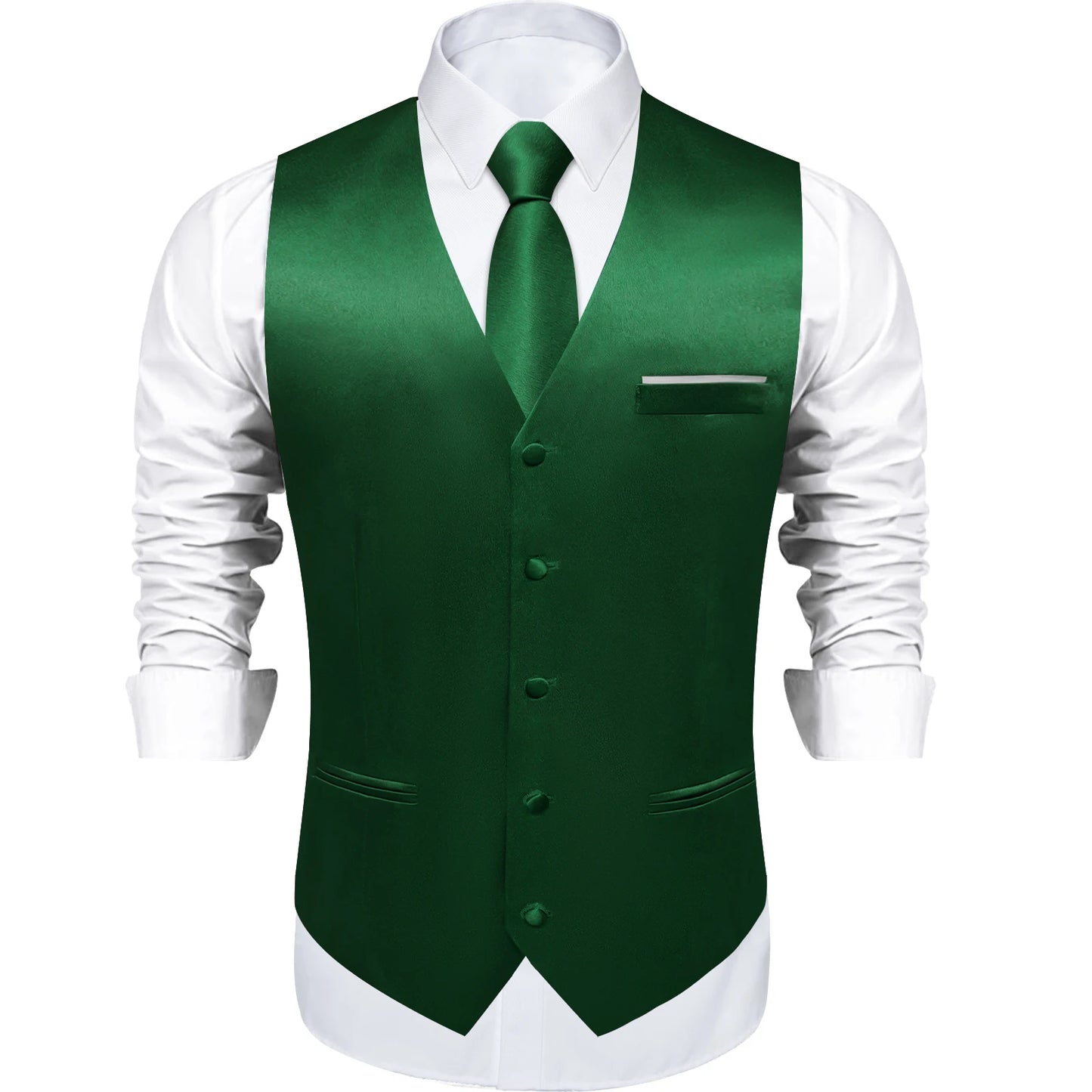 Costume en Satin solide, ensemble gilet et cravate, noir, blanc, bleu, rouge, smoking de mariage pour hommes, gilets d'affaires de luxe, bal de promo, veste sociale sans manches