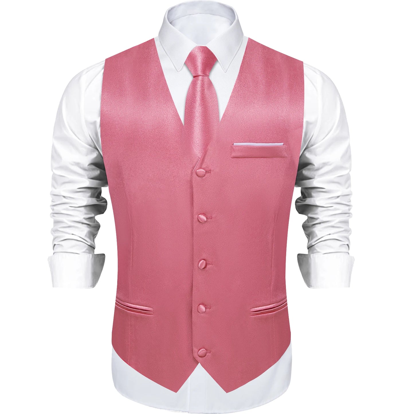 Costume en Satin solide, ensemble gilet et cravate, noir, blanc, bleu, rouge, smoking de mariage pour hommes, gilets d'affaires de luxe, bal de promo, veste sociale sans manches