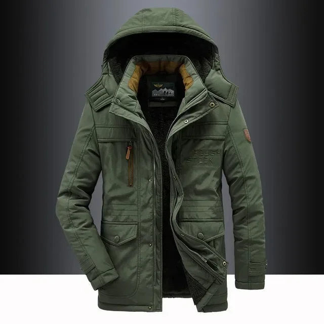 Polaire chaud outillage vestes bonne qualité mâle extérieur manteaux d'hiver taille nouveau hiver hommes Parkas à capuche décontracté coupe-vent Parka