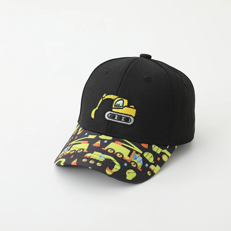Chapeaux de sport d'été pour bébés de 2 à 8 ans, chapeaux de Baseball pour écoliers, à la mode, brodés avec pelle, pour l'extérieur, 2025