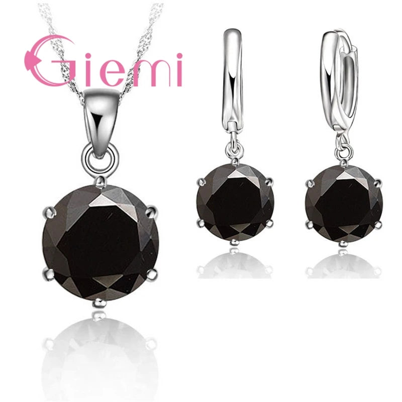 Collier en argent Sterling 925 pour femmes, le moins cher, cadeau de vacances, bijoux de mariage, pendentif en Zircon cubique à 6 griffes, fiançailles