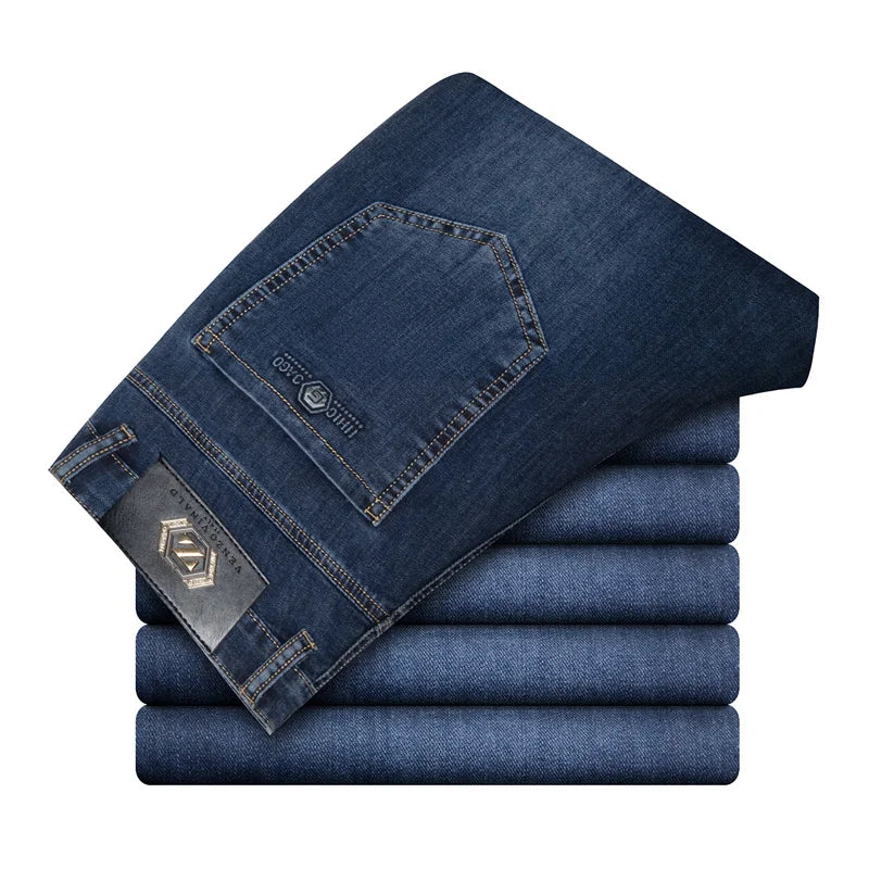 Jean d'affaires droit en Denim, Ultra-fin, respirant, ample, nouvelle collection 2025