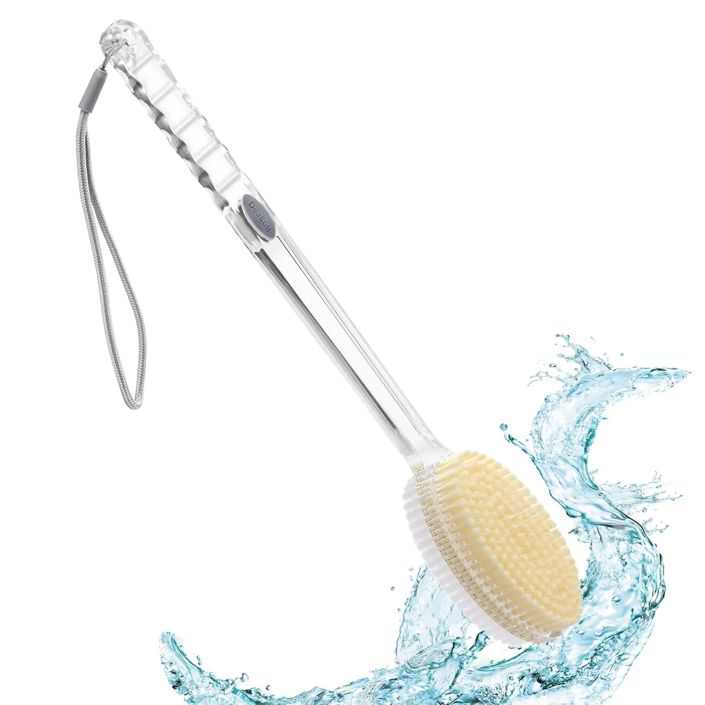 Brosse de douche à Long manche, gommage du dos, double face avec poils rigides et doux, bain corporel, brosse de Massage sec exfoliante
