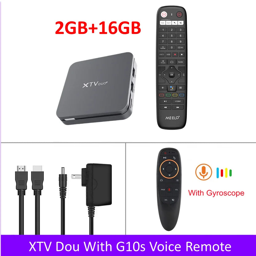 TV Box MEELO Plus XTV DUO2 Stalker2 Amlogic S905W2 Dual WIFI Android 11 with BT Remote