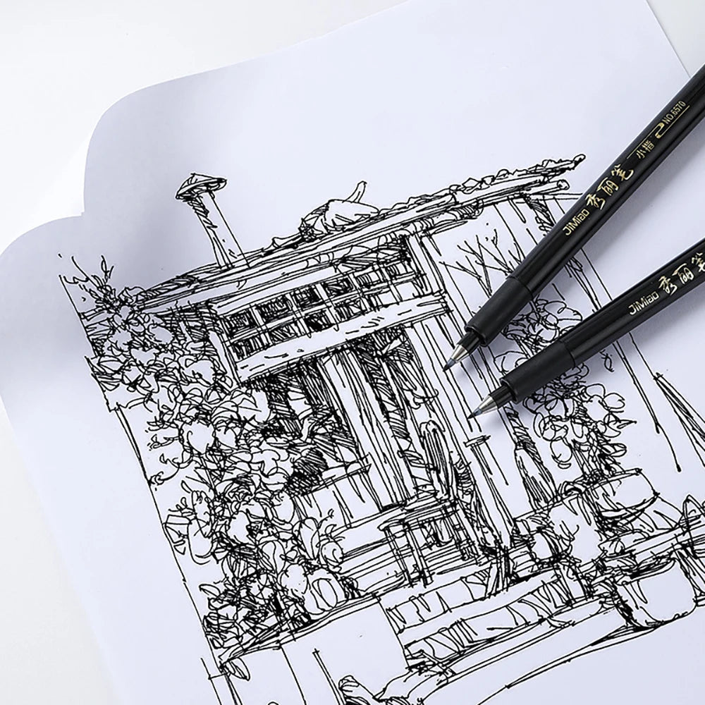 LIT-ONTNMA - Stylo de peinture de calligraphie, 4 pièces