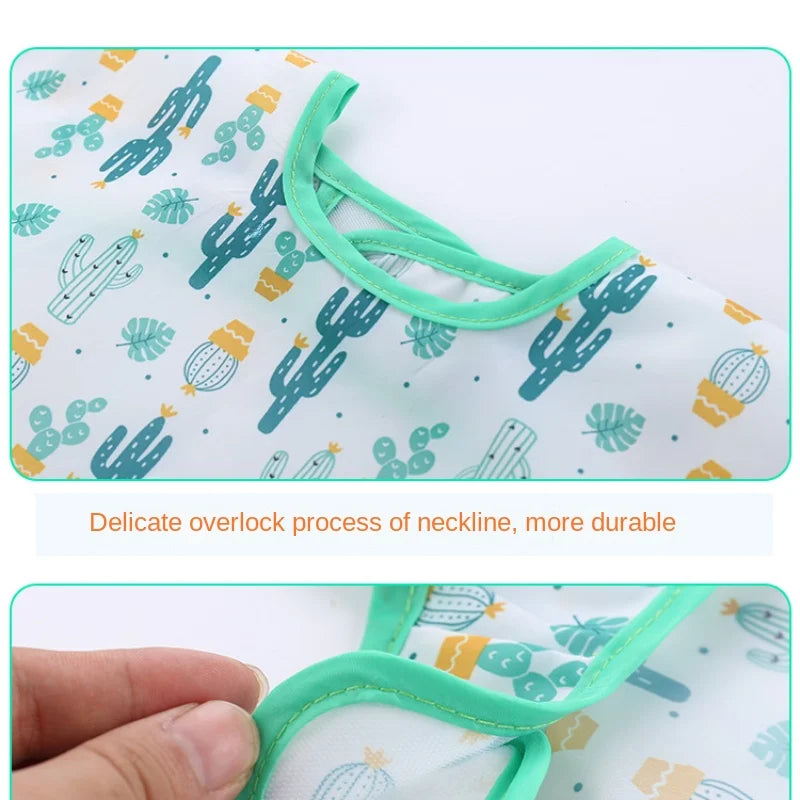 Nouveau bavoir bébé dessin animé enfant en bas âge imperméable à manches longues enfant tablier d'alimentation bébé mignon Art Smock vêtements bébé trucs pour 0-6 ans