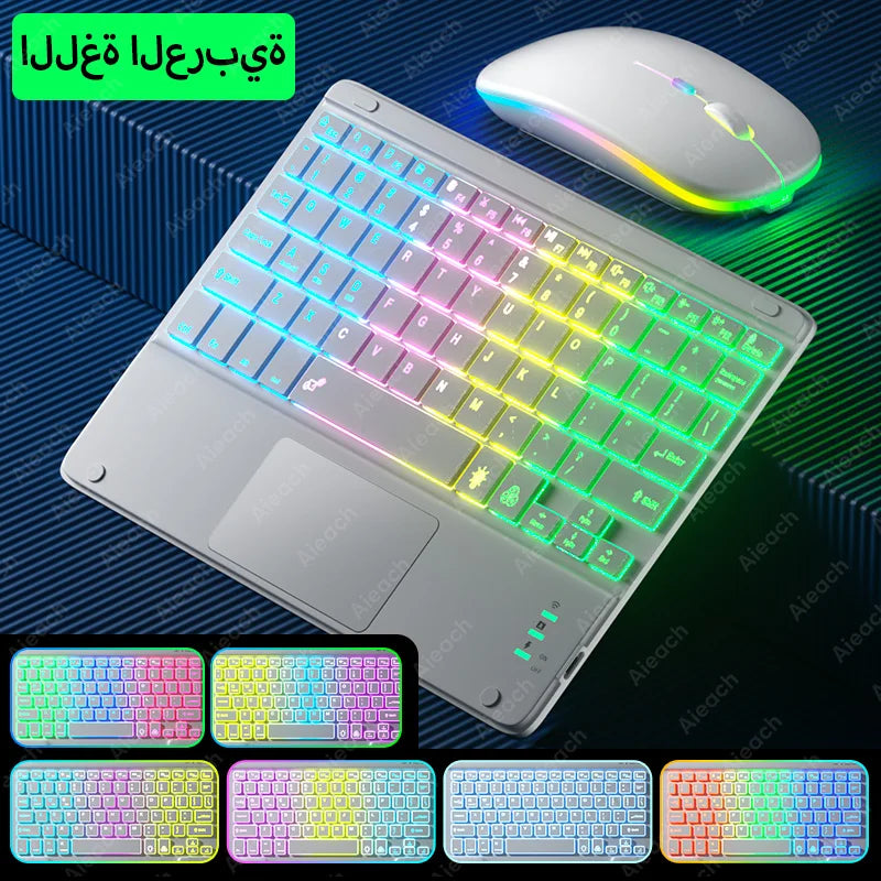 Clavier Android pour tablette rétroéclairée Rechargeable