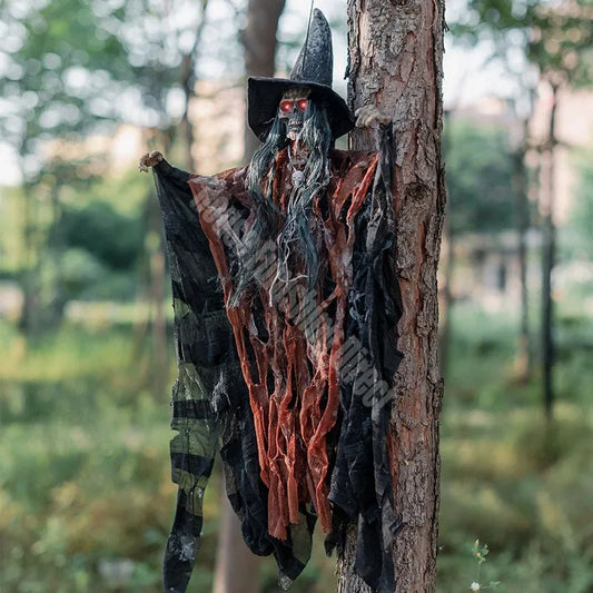 Pendentif Effrayant à Commande Vocale pour Halloween, Crâne, Fantôme, Ornements pour Pelouse, Jardin, ix, Accessoires de Décoration de Maison Hantée