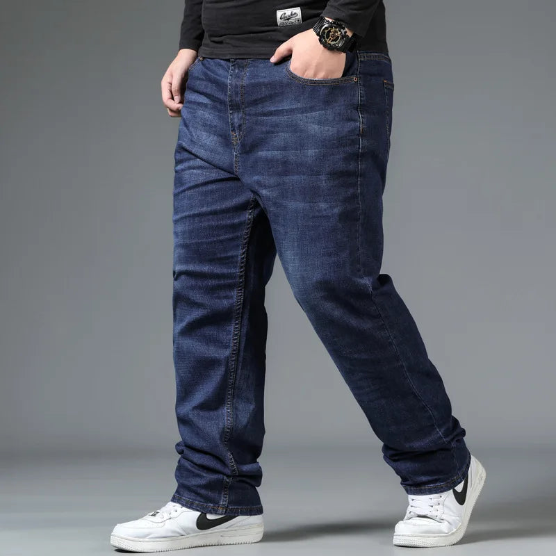 Jean Surdimensionné à Jambes Larges pour Homme, Pantalon en Denim, Grande Taille 10XL, à la Mode, pour le Travail, la Randonnée, 03