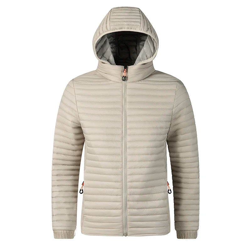 Veste Parka Imperméable pour Homme, Manteau Chaud, Décontracté, à la Mode, Coupe-Vent, avec Poignées, Chapeau Amovible, Nouvelle Collection Automne Hiver