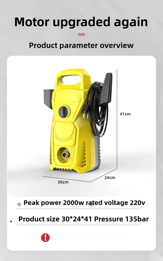 Pistolet à eau haute pression domestique 220V 6L/min, 3000W, outil de nettoyage de jardin haute puissance, pistolet à eau de lavage de voiture, Machine de nettoyage puissante