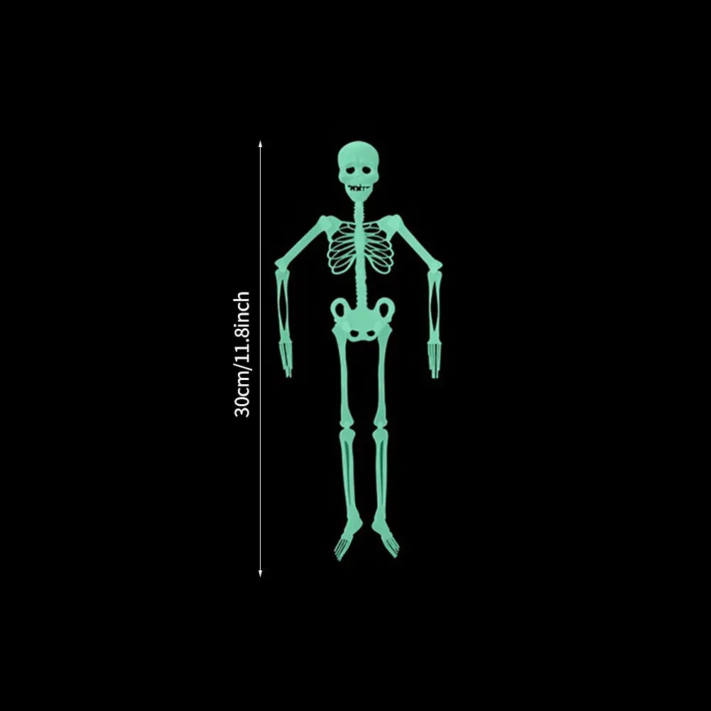 Halloween lumineux suspendu squelette décoration fête cour jardin décoration lueur faux crâne effrayant maison effrayant pendentif accessoires