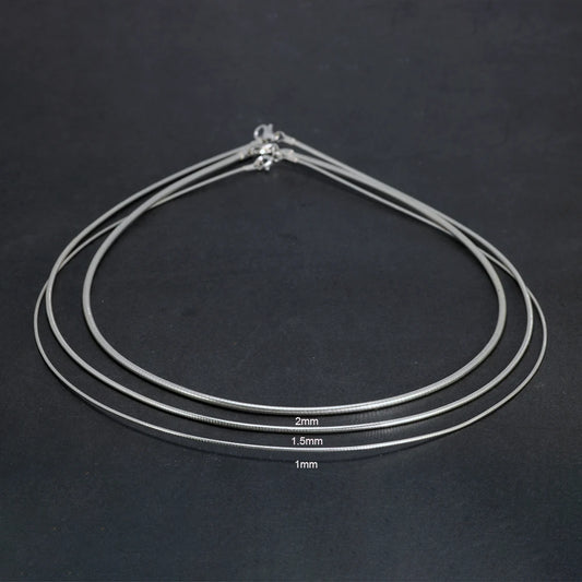 Collier ras du cou élégant et Simple pour femmes, bijoux en argent Sterling 925 pur, 16, 18, 20, 22, 24 pouces