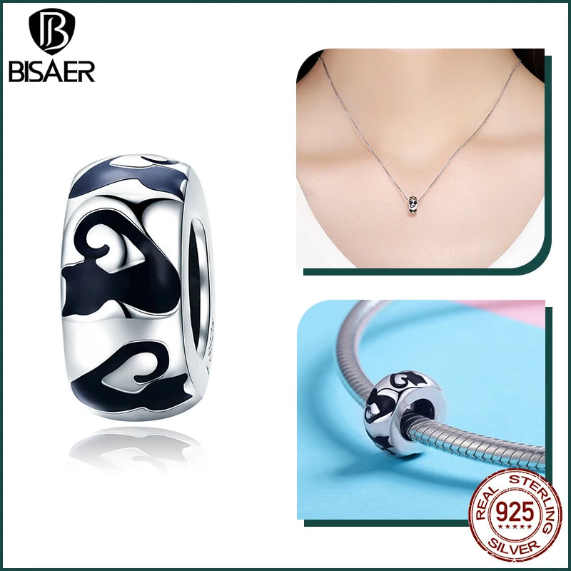 BISAER 925 en argent Sterling mignon chien breloque perle teckel animal de compagnie pendentif platine plaqué ajustement femmes Bracelet à bricoler soi-même bijoux fins