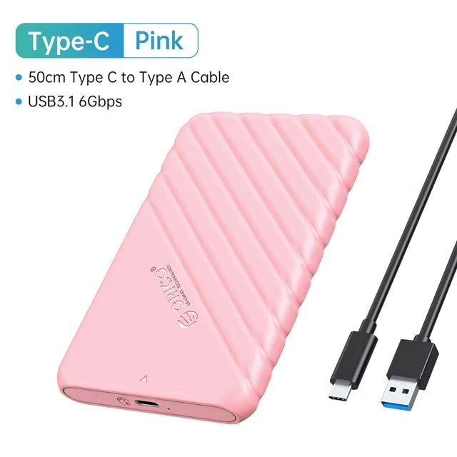 ORICO-Boîtier de disque dur SATA vers USB 2.5, adaptateur pour ordinateur portable, 5 6Gbps HDD SSD, prise en charge UASP, 3.0