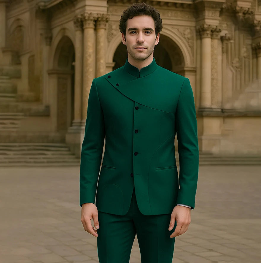 Costumes pour hommes charmants, personnalisés, haute couture, simple boutonnage, deux pièces (veste + pantalon), ensemble droit Simple et intelligent pour hommes
