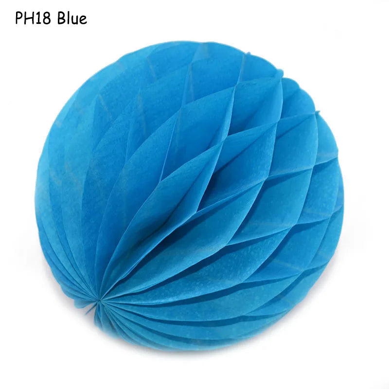 Boule décorative en papier nid d'abeille, 5 pièces/lot, 10/15cm, fleur Pastel, décoration de fête d'anniversaire pour mariage, enfant, fournitures de réception-cadeau pour bébé 8Z