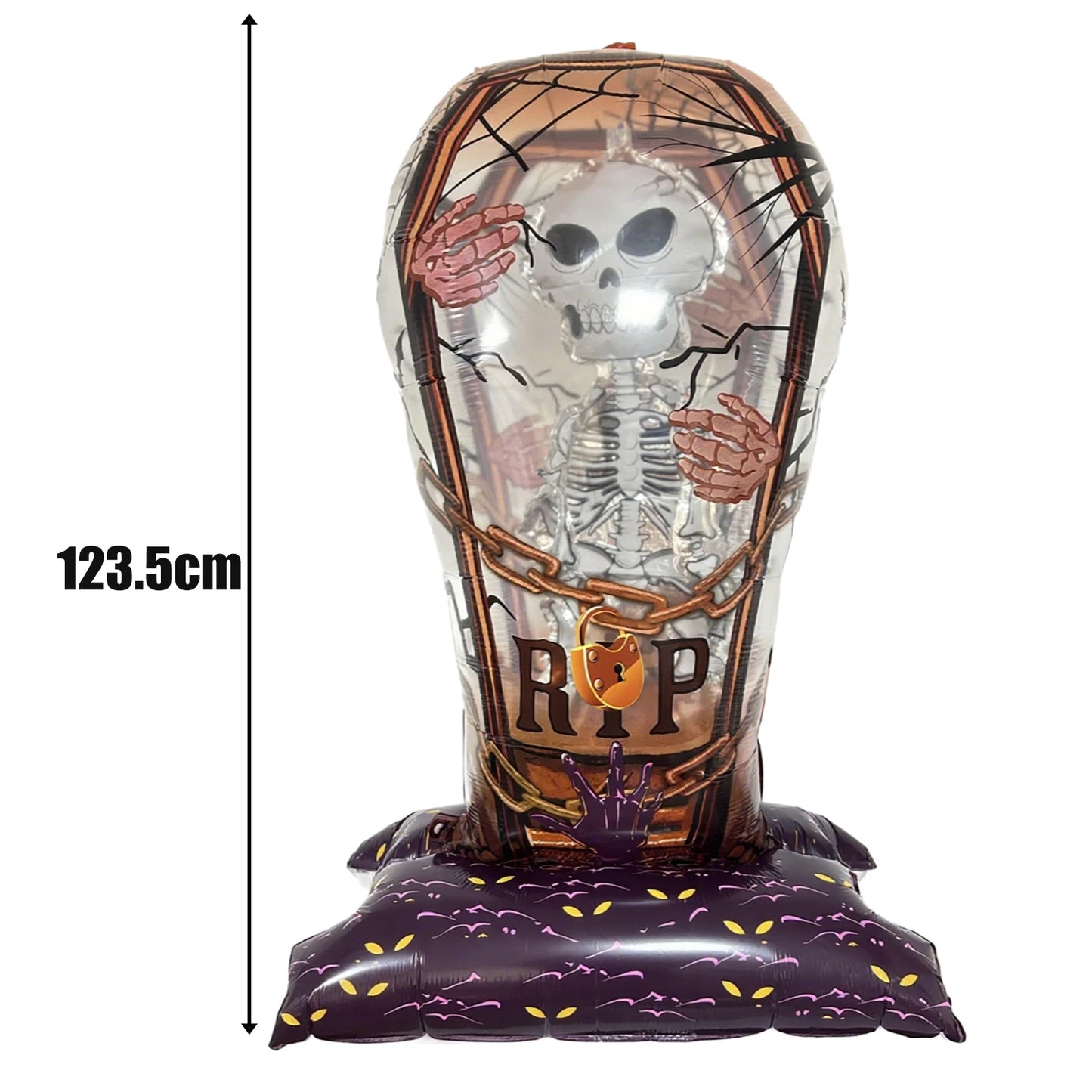 Ballon d'halloween géant fantôme citrouille crâne château Film d'aluminium ballon debout pour Halloween fête cour jardin décor effrayant