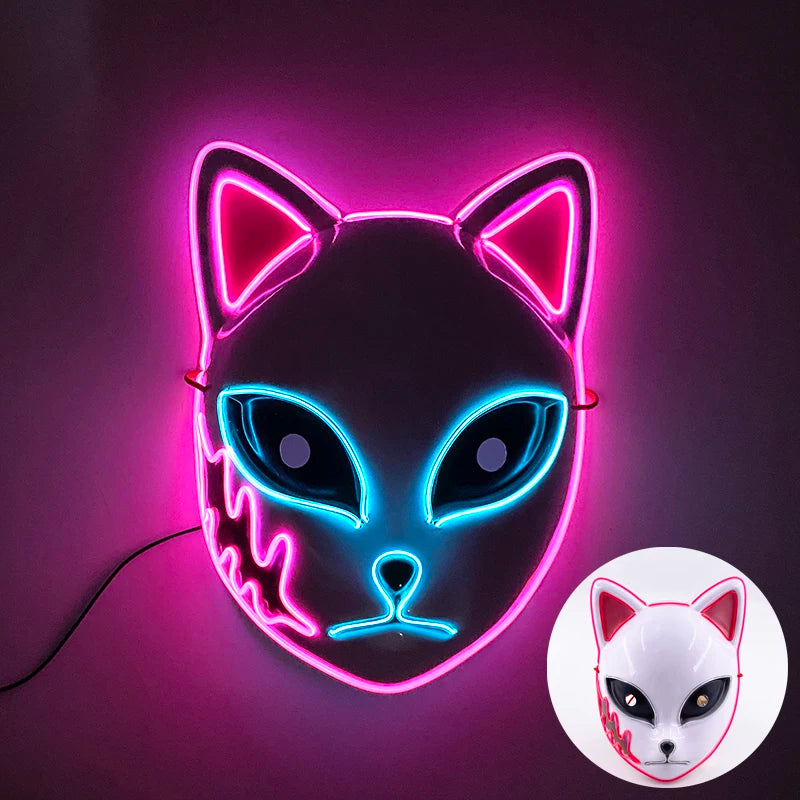 Masque de Purge d'Horreur Brcorporelle à LED, Complet au Néon, pour Cosplay, Fournitures de ixde Bar, Thème du Film d'Halloween